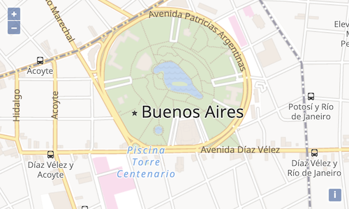 A bright map of Buenos Aires