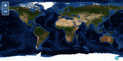 Um mapa completo exibindo uma imagem do mundo